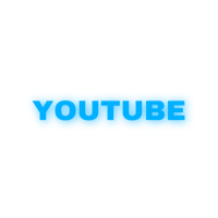 a blue youtube logo on a black background