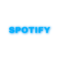 a blue spotify logo on a black background