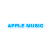 apple music logo on a black background